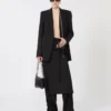 Natural stretch pure wool tailored blazer, black Natural stretch pure wool tailored blazer, black