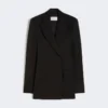 Natural stretch pure wool tailored blazer, black Natural stretch pure wool tailored blazer, black