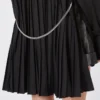 Overshirt with plissa-pleated detail, black