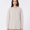 Oversized alpaca and cotton sweater, sand Oversized alpaca and cotton sweater, sand