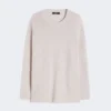 Oversized alpaca and cotton sweater, sand Oversized alpaca and cotton sweater, sand