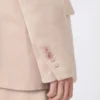 Oversized blazer in organza and linen canvas, camel Oversized blazer in organza and linen canvas, camel