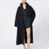 Oversized cashmere coat, ultramarine
