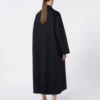 Oversized cashmere coat, ultramarine