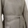 Oversized coat in jersey mesh, medium grey Oversized coat in jersey mesh, medium grey