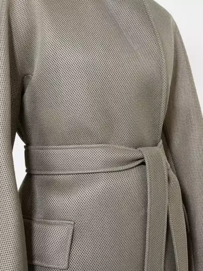 Oversized coat in jersey mesh, medium grey Oversized coat in jersey mesh, medium grey