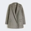 Oversized coat in jersey mesh, medium grey Oversized coat in jersey mesh, medium grey