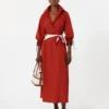 Oversized cotton poplin dress, red Oversized cotton poplin dress, red