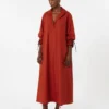 Oversized cotton poplin dress, red Oversized cotton poplin dress, red