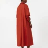 Oversized cotton poplin dress, red Oversized cotton poplin dress, red