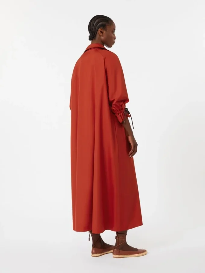 Oversized cotton poplin dress, red Oversized cotton poplin dress, red