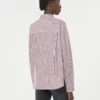 Oversized cotton shirt, bordeaux