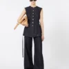 Sleeveless denim top, midnightblue