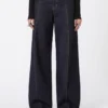 Oversized low-rise trousers, midnightblue Oversized low-rise trousers, midnightblue