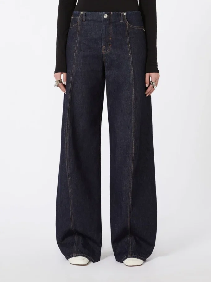 Oversized low-rise trousers, midnightblue Oversized low-rise trousers, midnightblue