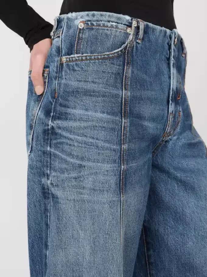 Oversized low-rise trousers, midnightblue
