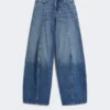 Oversized low-rise trousers, midnightblue