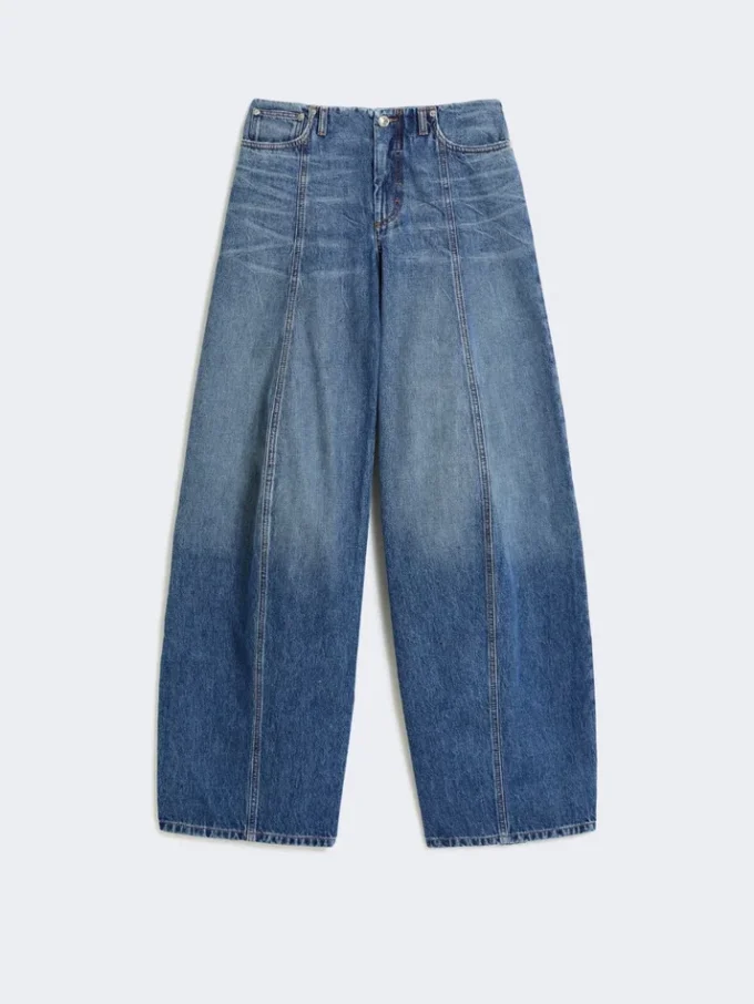 Oversized low-rise trousers, midnightblue