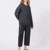 Oversized mohair and lurex sweater, dark grey