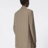 Oversized pinstripe woollen cloth blazer, hazelnut brown Oversized pinstripe woollen cloth blazer, hazelnut brown