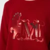 Oversized wool and cashmere sweater, dark red