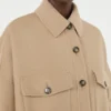 Oversized wool-blend coat, camel