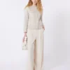 Padded cropped jacket in water-repellent canvas, sand