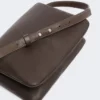 Padded nappa-leather mini soffy bag, cocoa Padded nappa-leather mini soffy bag, cocoa
