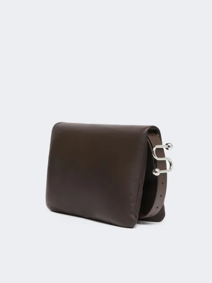 Padded nappa-leather soffy bag, cocoa Padded nappa-leather soffy bag, cocoa