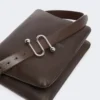 Padded nappa-leather soffy bag, cocoa Padded nappa-leather soffy bag, cocoa