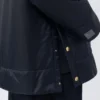 Padded water-repellent canvas hooded jacket, midnightblue