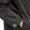 Padded water-repellent hooded jacket, black