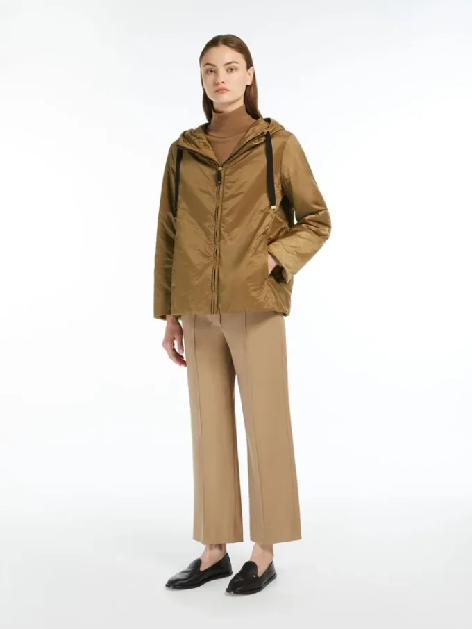 Padded water-repellent hooded jacket, caramel Padded water-repellent hooded jacket, caramel