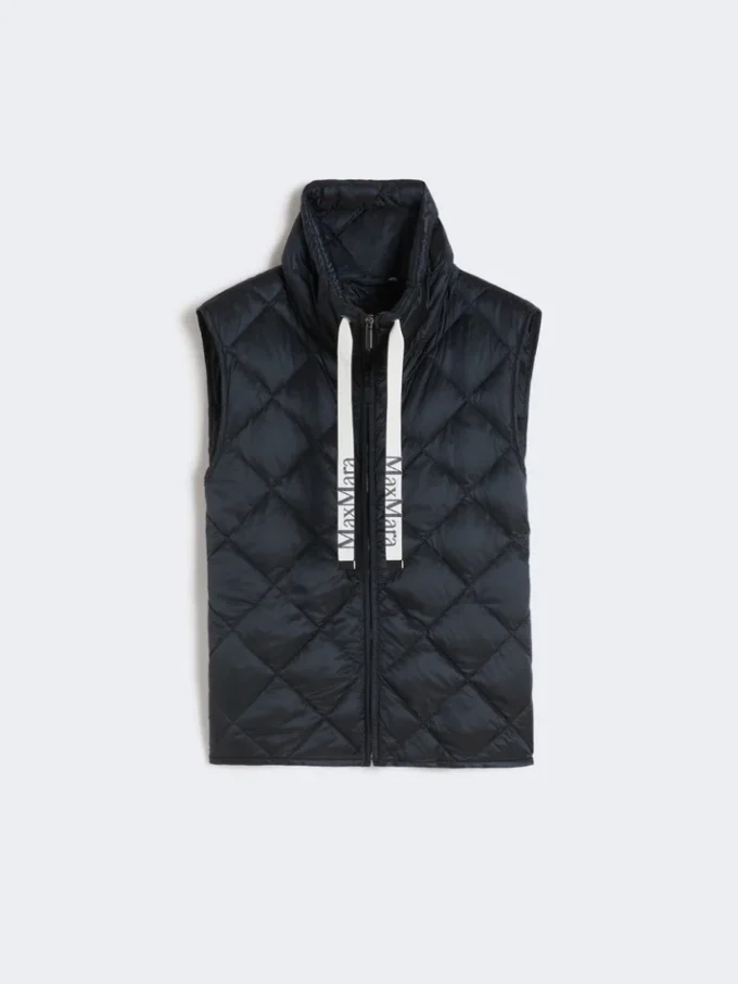 Padded water-repellent nylon canvas gilet, midnightblue Padded water-repellent nylon canvas gilet, midnightblue