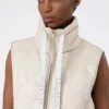 Padded water-repellent nylon canvas gilet, sand Padded water-repellent nylon canvas gilet, sand