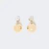 Pasticcino bag metal earrings, gold Pasticcino bag metal earrings, gold