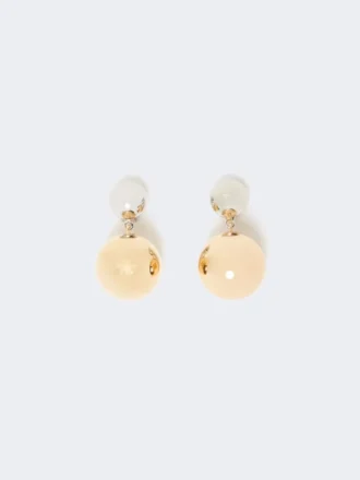 Pasticcino bag metal earrings, gold Pasticcino bag metal earrings, gold