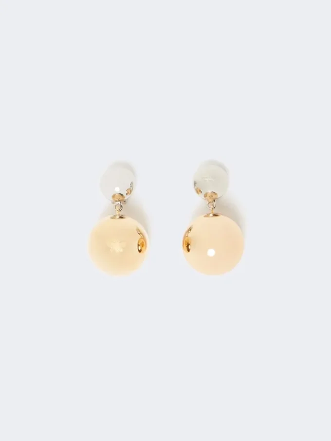Pasticcino bag metal earrings, gold Pasticcino bag metal earrings, gold