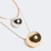 Pasticcino bag metal necklace, gold