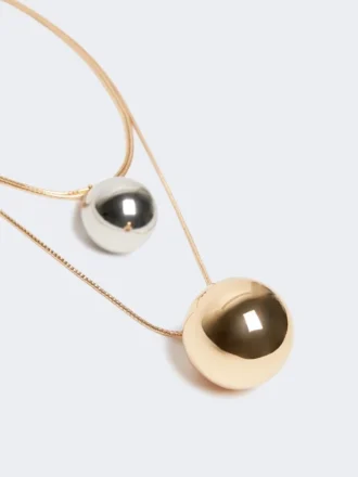 Pasticcino bag metal necklace, gold Pasticcino bag metal necklace, gold