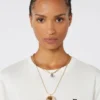 Pasticcino bag metal necklace, gold