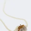 Pasticcino bag-pendant necklace, optical white Pasticcino bag-pendant necklace, optical white