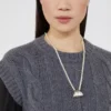 Pasticcino bag-pendant necklace, optical white Pasticcino bag-pendant necklace, optical white