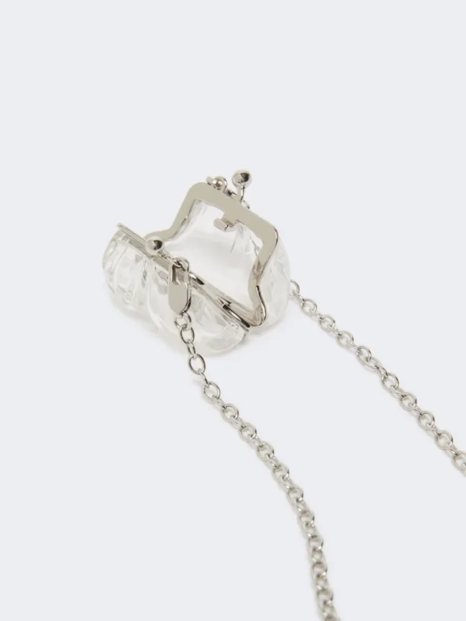 Pasticcino bag-pendant necklace, transparent Pasticcino bag-pendant necklace, transparent