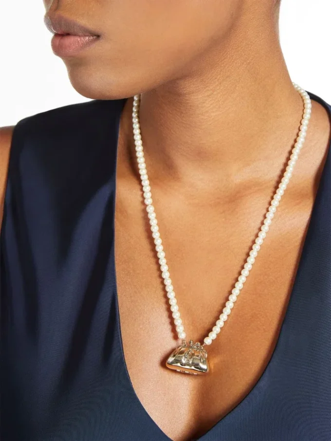 Pasticcino-pendant choker necklace, gold Pasticcino-pendant choker necklace, gold