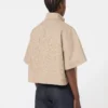 Patterned cotton cloak, tobacco Patterned cotton cloak, tobacco