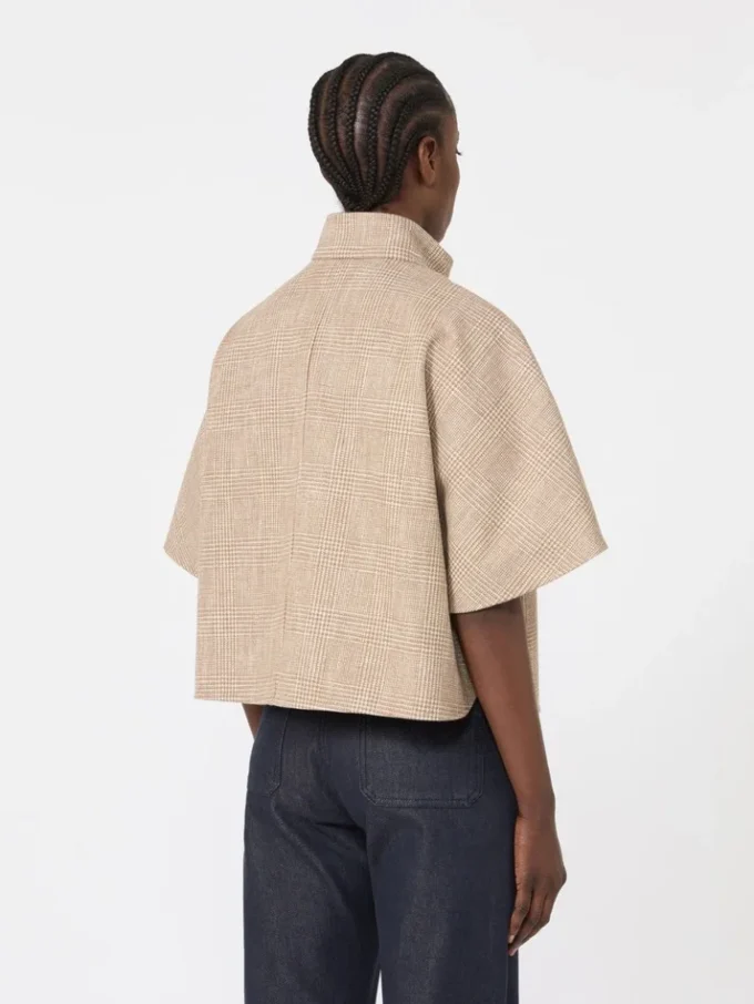 Patterned cotton cloak, tobacco Patterned cotton cloak, tobacco