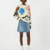 Patterned cotton crew-neck, multicolour