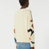 Patterned cotton crew-neck, multicolour