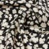 Patterned silk twill foulard, black